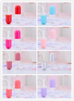 100 KOZARCEV Prazno Mini Kozmetični Lip Gloss Cevi Plastičnih Lipgloss Posodo Jasno, Lip Gloss Steklenico Balzam za Ustnice Posode Za Kozmetiko Slike 2