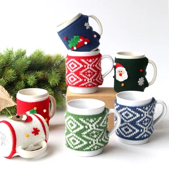 Kava Vrč za Božično Darilo Keramični Vrč Mleko Pokal Kreativno darilo za Prijatelja ali Družinskega