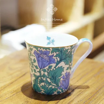 Skandinavski slog keramični nove kosti Kitajske vrč, velike zmogljivosti, angleški popoldanski čaj literarnih osebnosti ustvarjalne skodelico kave Slike 2