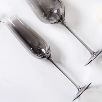 Ustvarjalne Kristalno steklo pokal sivo Kelih Vino Pokal Kozarcev za Šampanjec cocktail kozarec moda Bar stranka hotela Domov poročni kozarci Slike 2