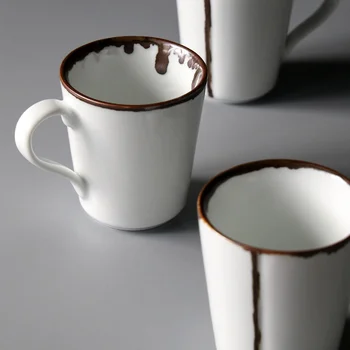 kava vrč visoko kakovostnih keramičnih blagovne znamke kratek slog vode, mleka, skodelico z težav poiščete ustvarjalno čaj iz porcelana skodelice in skodelice darila 260cc Slike 2