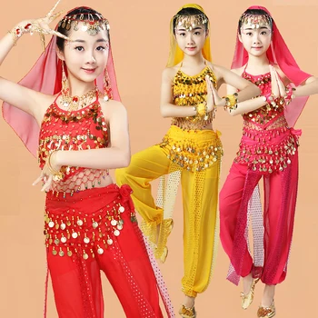 Strokovne Uspešnosti Kostume za Indijski Ples Trebuh / Orientalski Ples/ noč Čarovnic / Gypsy Trebuh Egiptovski Obleko s Hip Šal