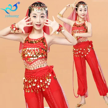 Strokovne Uspešnosti Kostume za Indijski Ples Trebuh / Orientalski Ples/ noč Čarovnic / Gypsy Trebuh Egiptovski Obleko s Hip Šal Slike 2