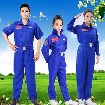 Otrok Cosplay Unisex Vojaško Uniformo Modra Enotno Delovanje Oblačila Prostem Divjo Avanturo Oblačila Taktično 2021Summer
