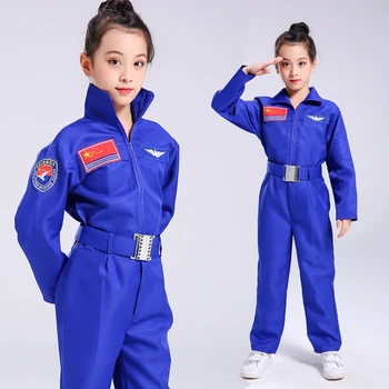 Otrok Cosplay Unisex Vojaško Uniformo Modra Enotno Delovanje Oblačila Prostem Divjo Avanturo Oblačila Taktično 2021Summer Slike 2