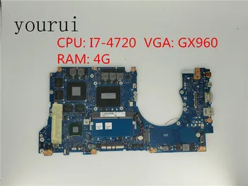 yourui N501Jw 4GB RAM i7-4720HQ CPU GT960M Matično ploščo Za ASUS N501J UX501JW Zvezek Motherboard 100% Preizkusite vse funkcije