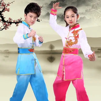 Tradicionalne Ljudske Tai Chi Oblačila z Dolgimi Rokavi Kung Fu Uniforme za Otroke Wushu TaiChi bo Ustrezala Borilne veščine Uresničevanje Oblačila
