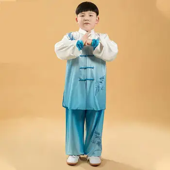 Fant Wing Chun Tai Chi Bo Ustrezala Otrok Kitajski Slogu Kung Fu Wushu Borilne Veščine Enotna Predstava Suknjič Hlače Uveljavljajo Oblačila