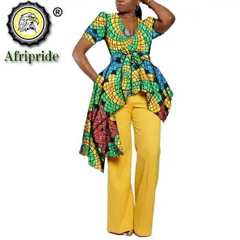 Afriške Obleke za Ženske Tiskanja Coats Plus Velikost Priložnostne Obleke Jarek Outwear Bazin Riche Ankara Obleko Afriška Oblačila S2124009