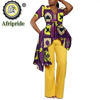 Afriške Obleke za Ženske Tiskanja Coats Plus Velikost Priložnostne Obleke Jarek Outwear Bazin Riche Ankara Obleko Afriška Oblačila S2124009 Slike 2
