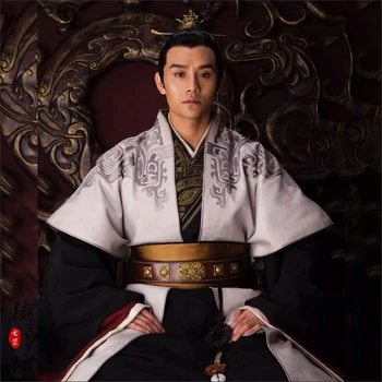 Cosplay Moški hanfu storitve TV Play Splošno Tradicionalnih Hanfu Noša v Wei Wu Shu Kraljestva Črna Rdeča Splošno Kostum