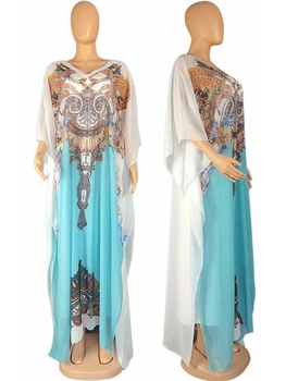 2 Kos Določa Afriške Obleke Za Ženske Muslimanskih Abaya Tradicionalnih Ankara Dashiki Maxi Haljo Boubou Haljo Marocaine Hipi Oblačila