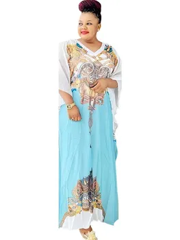 2 Kos Določa Afriške Obleke Za Ženske Muslimanskih Abaya Tradicionalnih Ankara Dashiki Maxi Haljo Boubou Haljo Marocaine Hipi Oblačila Slike 2