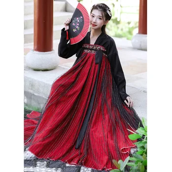Kitajski Obleko Priljubljenih Žensk Princesa Kostum Obleko Tang Dinastije Tradicionalne Ljudske Hanfu Ples Obrabe Orientalski Ženska, Plus Velikost Dekle