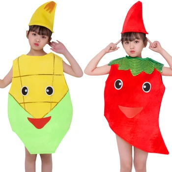 Otroci Otroški Halloween Party Risanka Sadja, Zelenjave Kostum Ananas Cosplay Oblačila Buče Za Fant Dekle