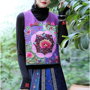 Ženske Tradicionalni Kitajski Stil Modni Telovnik Orientalski Oblačila Retro Qipao Vrhovi Elegantno Telovniki Brez Rokavov Hanfu Coats V2790