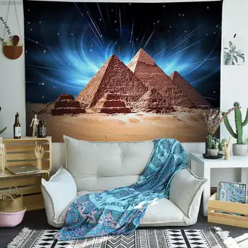 Simsant Heiligen Piramido Tapisserie Ägypten Reise Zvezdnato Nebo in Umetnost Palico Hängen Wandteppiche für Wohnzimmer Hause Wohnheim Dekor
