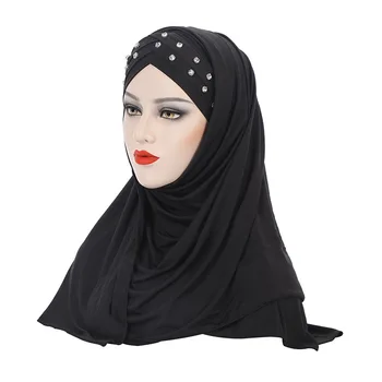 2021 Nove Modne Ženske Pripravljen Nositi Instant Hidžab Šal Notranje Muslimanskih Pod Šal Poln Kritje Skp Islamska Oblačila Arabski Headscarf Slike 2