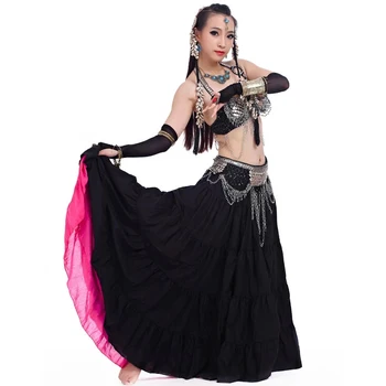 Ženske Plemenski Ples Trebuh, Nositi 4 Kosov Obleko Nastavite Antično Bronasto Kroglice Modrc Pasu Krila Gypsy Plesne Kostume