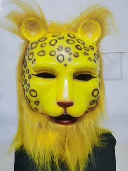 Leopard iz Lateksa Masko Potovanje Na Zahod Film in Televizijo Simulacije Pesek Kiparstvo Neto Rdeče Cosplay Dobili Bogate Kostume Slike 2