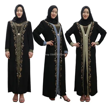 2020 Moda Diamanti Muslimansko Obleko Abaya Dubaj Arabsko-Islamska Oblačila Za Ženske Maroški Tam Kaftan Turški Ramadana Caftan Haljo Arabe