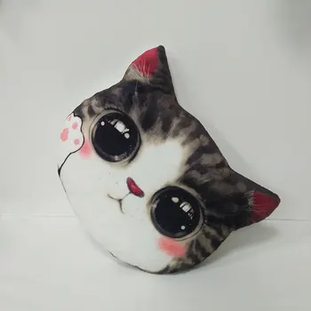 Proizvajalec Neposredno Prodajo 3D Tiskanih Mačka Blazino Ustvarjalne Mačka Glave Blazino Plišastih Igrač Mucek, Kavč, Blazine Slike 2