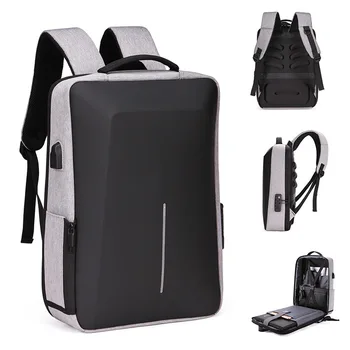 Men ' s anti-theft nahrbtnik, laptop torba, USB polnjenje torbo, trdo lupino računalnik vrečko, rainproof nahrbtnik, visoke kakovosti vrečk Slike 2