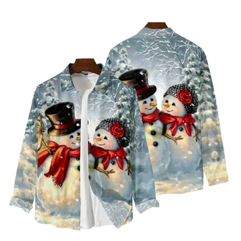 Priljubljena 3D Božični moška majica Priložnostne Svoboden Jopico Dolgimi Rokavi Ženske Majica Fashion Fantje Dekleta Oblačila