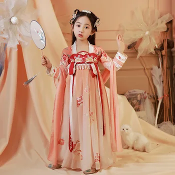 Stari Princesa Tiger Vezenje Obleko Hanfu Dekle Pravljice Krilo Tradicionalna Oblačila Stopnji Uspešnosti Kažejo, Cosplay Kostum