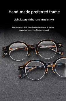 Retro ročno izdelan acetatni okvir očal moških Japonska oblikovalec letnik optična očala za Kratkovidnost obravnavi žensk recept očala