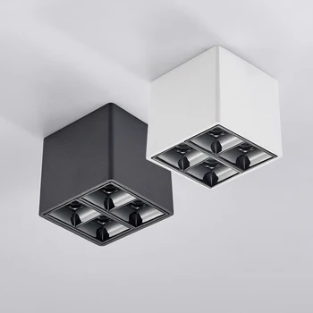 LED površinsko nameščena 8w 110v 220v strop pozornosti kvadratnih COB dnevna soba, hodnik oltarja strop spot luči kocka lučka