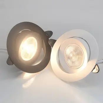 Sodoben minimalističen, ultra-tanek pozornosti LED tanek vgrajeni COB nebo lučka nastavljiv Kota bull eye svetilka Slike 2