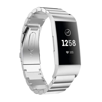 Luksuzni watchband iz nerjavečega jekla nov trak Za Fitbit Polnjenje 4 pametno gledati trak zamenjava Zapestja Za Fitbit Polnjenje 3 Slike 2