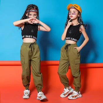 Deklice, Jazz Ples, Oblačila za Otroke Hip-hop Uspešnosti Oblačila Jeseni Otrok Hodi Kažejo Uspešnost Oblačila Deklice Popka Slike 2