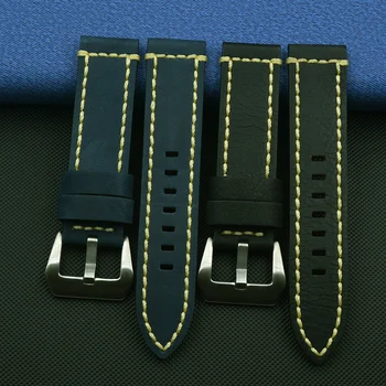 20 mm 22 mm 24 mm Ročno Watchband Mehko Resnično Usnje jermenčki za jermenčki za Hamilton Zenit Seiko Pribor Manžeta