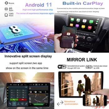 Android 12 Radio Multimedijski Predvajalnik Videa, Avto Navigacija GPS DSP Za Honda Accord 8 2008-2013 WIFI 4G LTE RDS BT 10.1 palčni IPS Slike 2