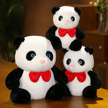 Risanka Rdeče Lok Panda Plišastih Igrač Imeti Krpo Lutka Diplomi Dan Otrok Valentinovo, Darila za Rojstni dan Slike 2