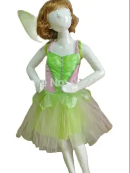 Lep Otroški Karneval Oblačila Cvet Deklet Rainbow Fairy Oblačenja Cosplay Noša Stranka Obleko Lemiti Bell Princesa Oblačenja Noša Slike 2