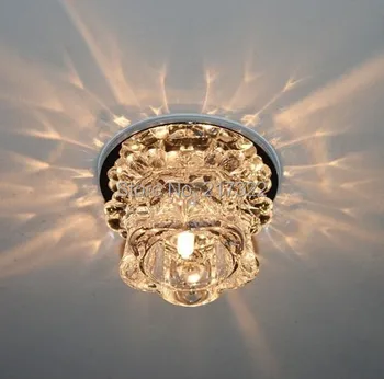 V novi, Moderni Kristal 3W LED Stropna Luč Stalnica zaprtih prostorih led svetloba, led stropni belo svetlobo 0248