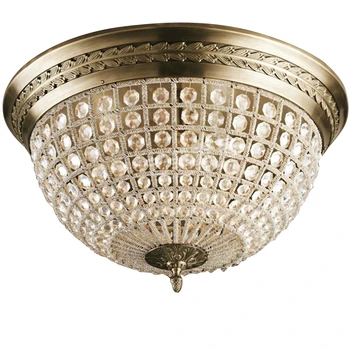 Vintage bronasto stropne luči kristalno podometno montažo stropne svetilke E14 luksuzni lučka v kuhinjo, hodnik, spalnico, hodnik luç Slike 2