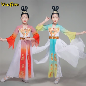 Kitajski Folk Dance Stari Klasični Plesne Kostume Dekleta Sodobno Plesne Prakse, Kostume Yangko Ples Nositi Oblačila Hanfu