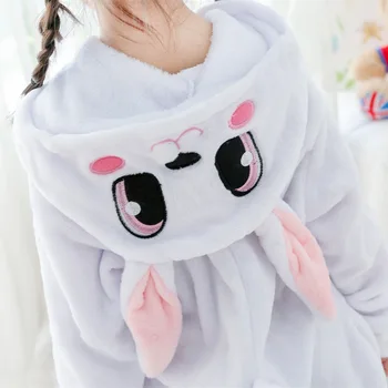Živali Anime Zajec Cosplay Kostum Pižamo halloween Unisex Fant Dekle Otroci Pyjama Onesie Otroci Pijama Slike 2