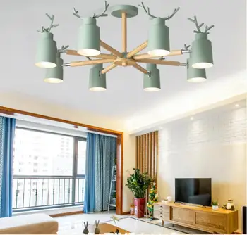 Nordijska antler dnevna soba lestenec preprost ustvarjalni Krog LED Svetilke Za bedroomrestaurant svetlobna telesa