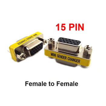 1pcs 15pin VGA / SVGA Ženski Ženski dvojni F da F Kabel Gender Changer Adapter F/F Podaljšek Priključek Skupno Serijska Vrata