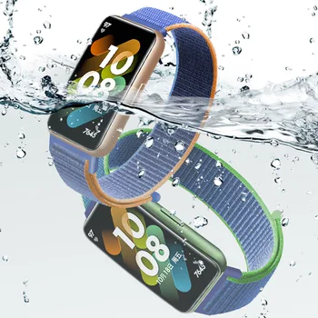 Najlon Zanke Traku za Huawei Band 7 Šport Band Smartwatch Oprema Woven Nastavljiv Zamenjava Zapestnica Za Huawei WatchBand7 Slike 2