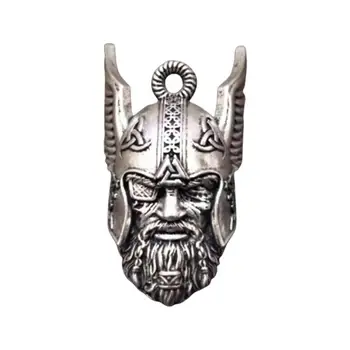 Nordijska Thor Generali Čelada Skull Glave Medenina Nož Vrvica za opaljivanje tega DIY Paracord Obesek Noge EOS Orodja, Pribor Prostem Keychain V8U0 Slike 2