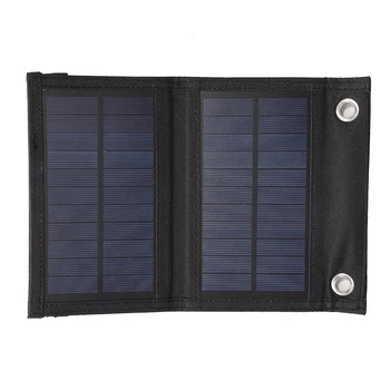 Nepremočljiva Zložljiva 6W Moči Banke Polnilnik Sončne Celice, Baterije, 5V USB Prenosni Solarni Paneli za Mobilni Telefon Zunanji Slike 2