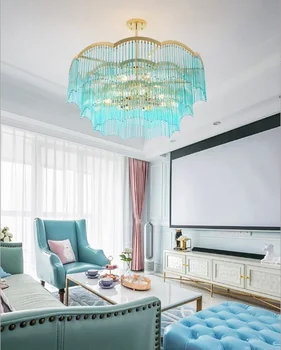 LED lestenec, dnevna soba lučka preprosta sodoben vzdušje doma Nordijska luksuzne spalnice žarnice preprost Evropske restavraciji kristal, žarnice Slike 2