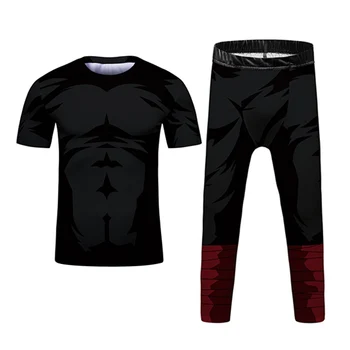 Nova majica Rashguard Za Otroke MMA Stiskanje T-Shirt majica+Hlače Določa Fant Muay Thai Hlače Otrok Jiu Jusit T-Majice Bjj Boks Oblačila Slike 2