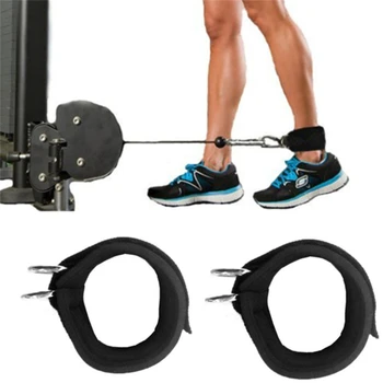 1 Kos 2D Obroč Gleženj Trakov Noge Trening za Moč Fitnes Vadbo Oprema, Usposabljanje Elastična Trajne Najlon Pasu
